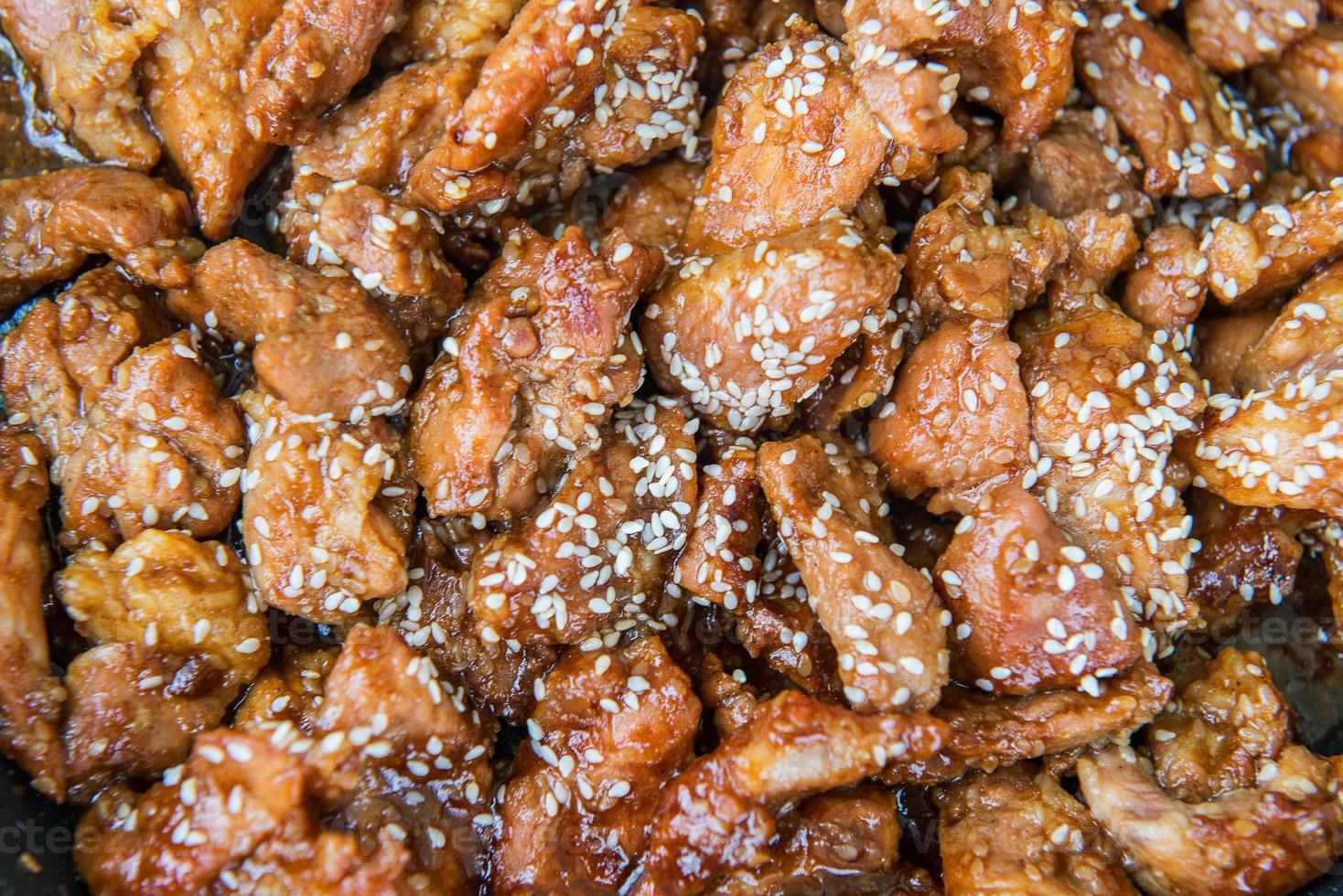 Korean fried pork with sesame photo