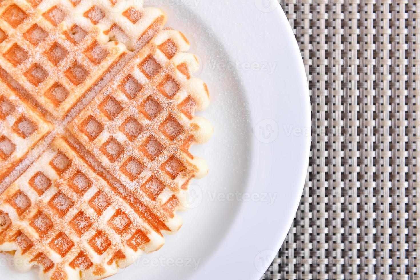 Fresh baked waffle photo