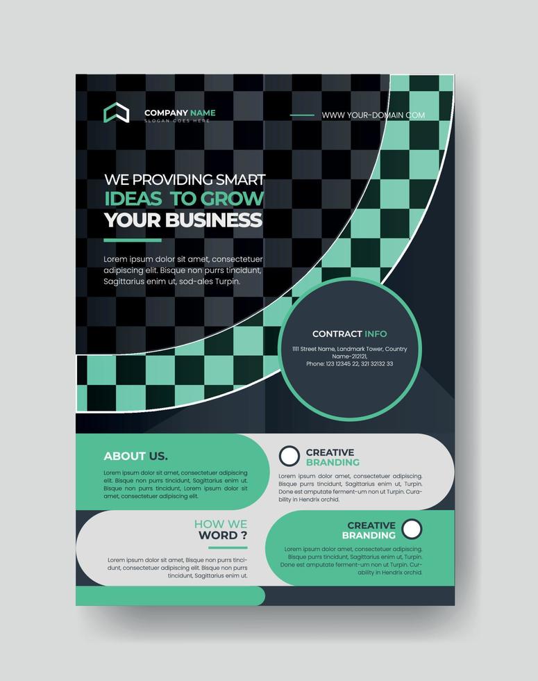 corporate business multipurpose flyer design and brochure cover page template vector