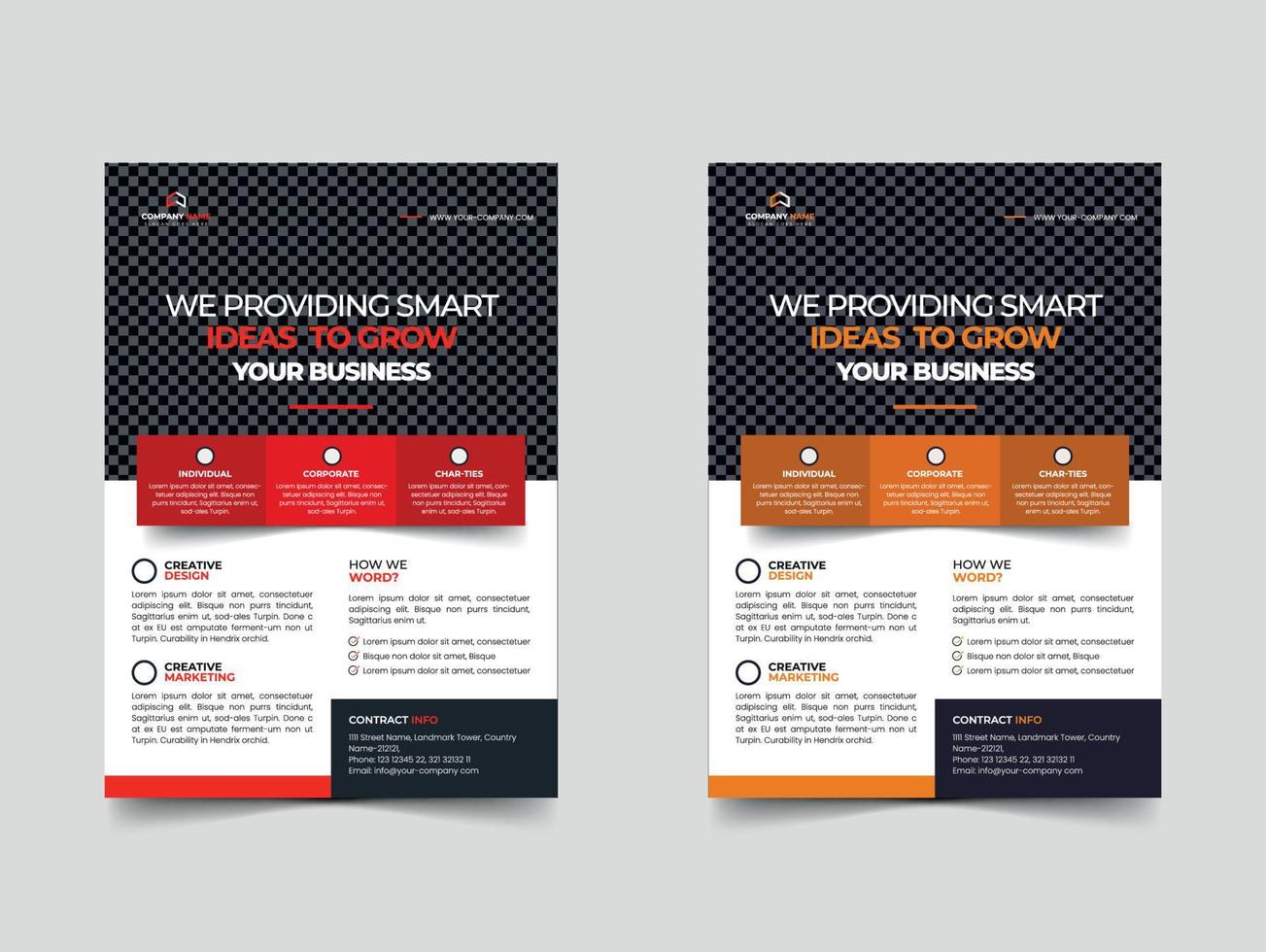 corporate flyer template vector