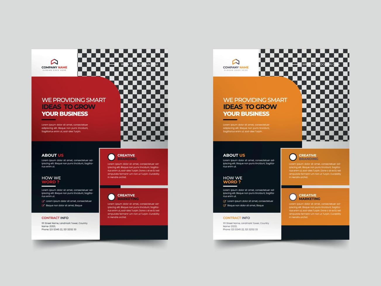 corporate flyer template vector