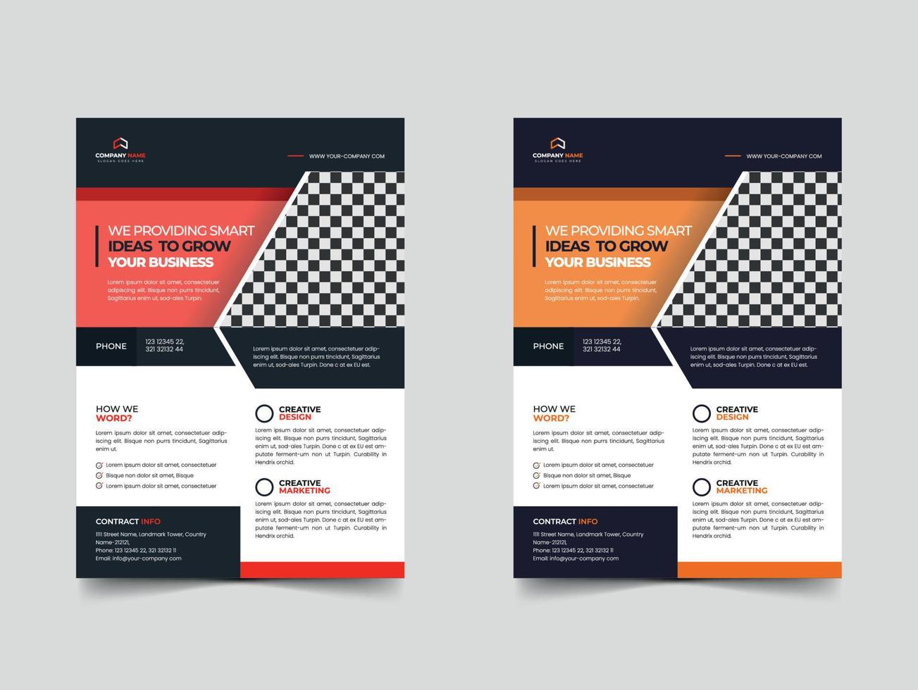 corporate flyer template vector