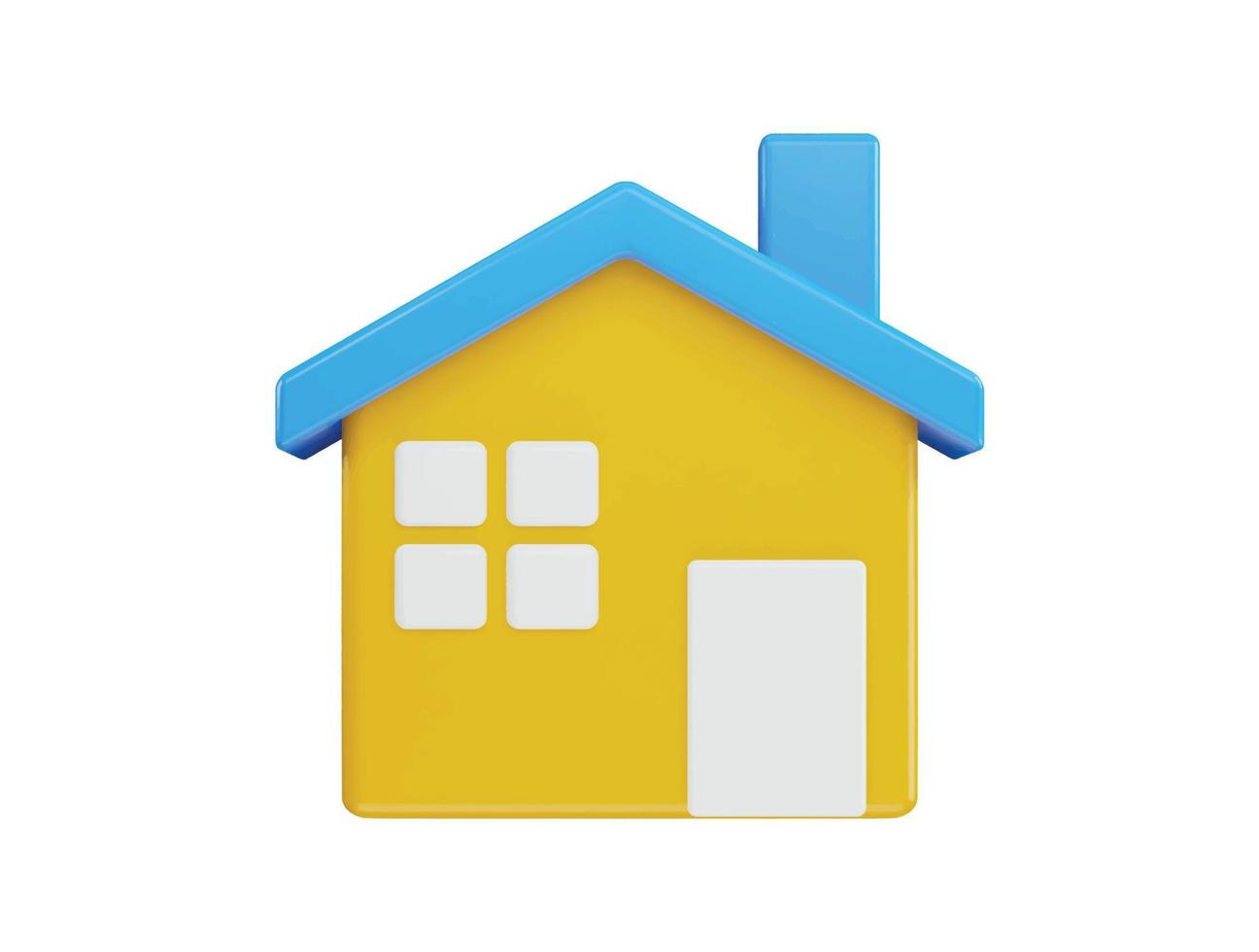 home icon 3d rendering vector illustration