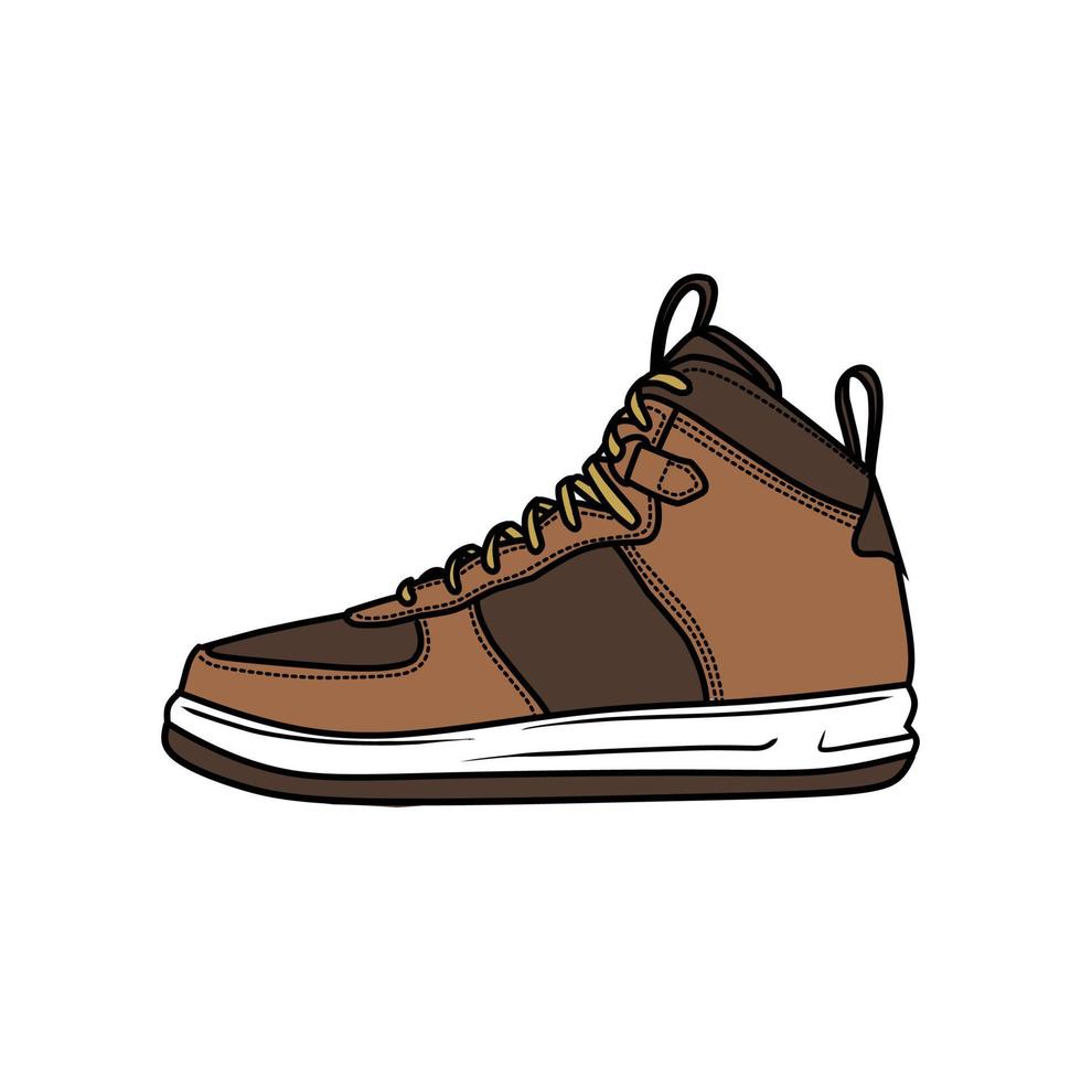 Sneakers Design with Side angle. Sport shoes . Draft. Flat design. Vector illustration. Sneakers in a flat style. Side view sneakers. Fashion sneakers.