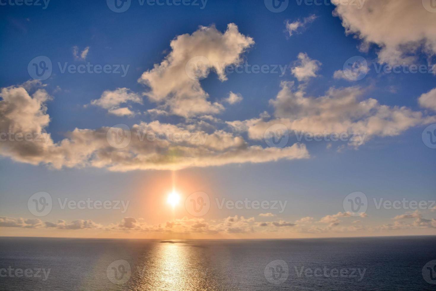 Sunset over the sea photo