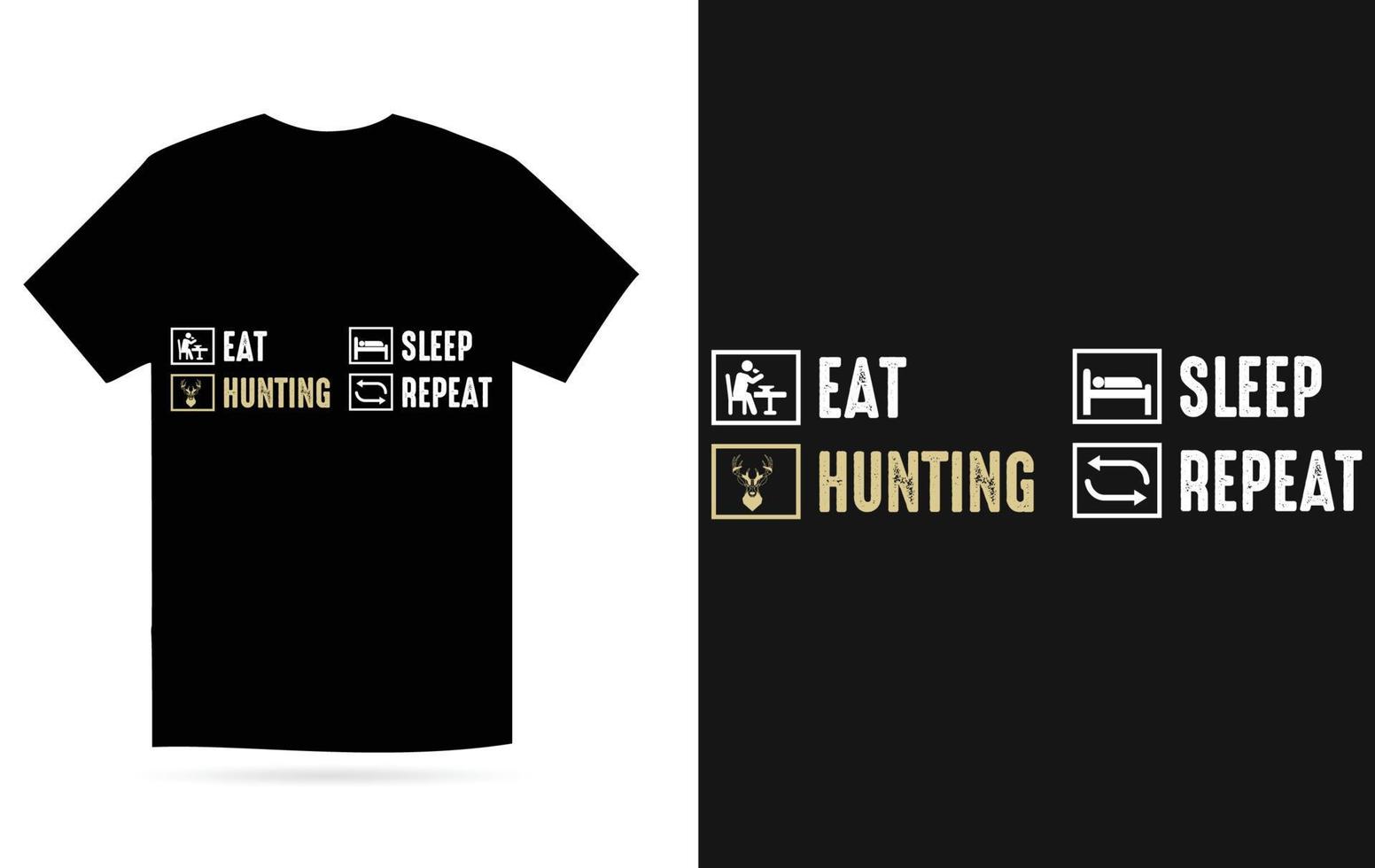 comer caza dormir repetir caza t camisa diseño vector modelo