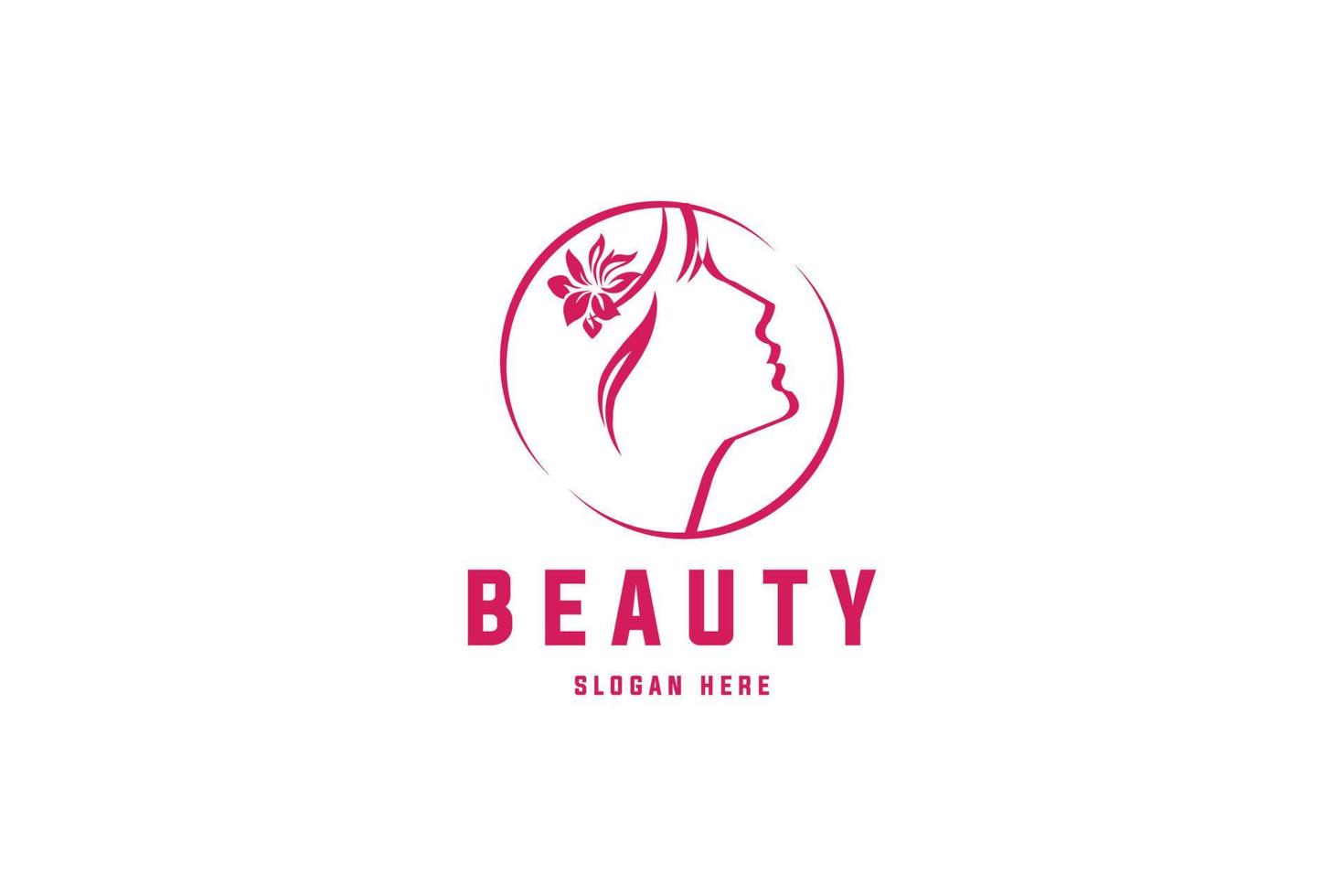 Beauty logo design for feminine. Cosmetic logo design. Skin care logo for cosmetics. Fashion logo for firl vector