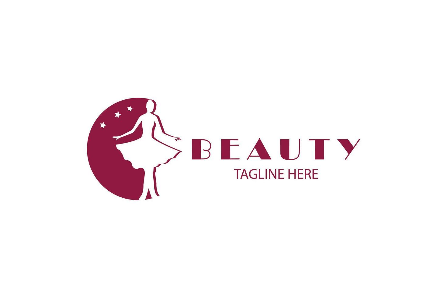 Beauty logo design for feminine. Cosmetic logo design. Skin care logo for cosmetics. Fashion logo for firl vector