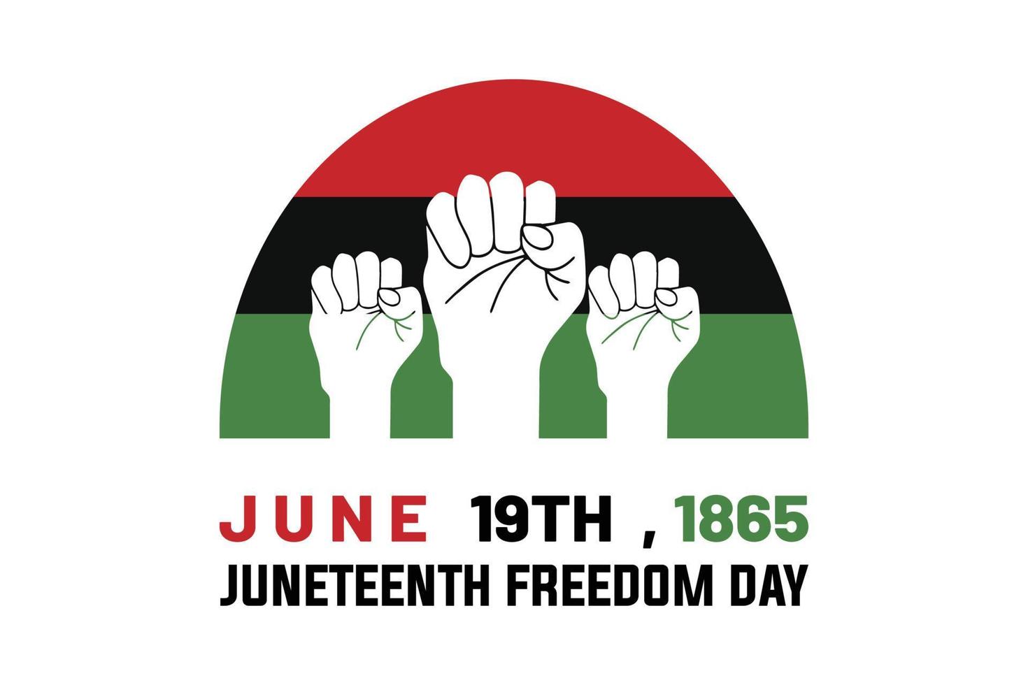 June teenth freedom day. Love peace juneteenth vector