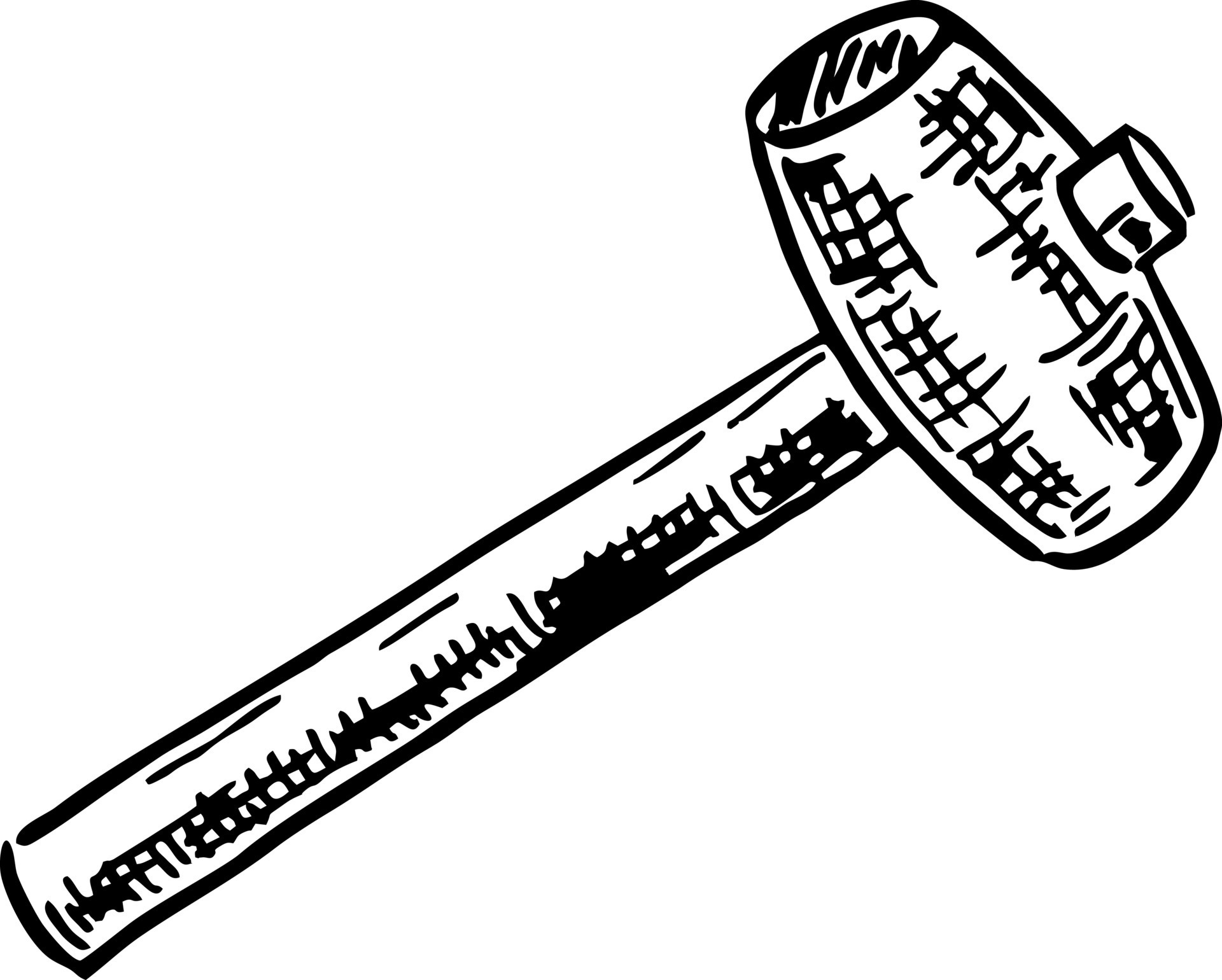 Construction rubber hammer. Clipart Building tools. Hammer sketch. For