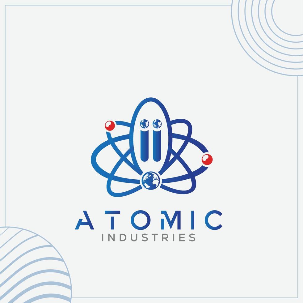 ii atomic fusion company Letter Logo Template In Modern Creative Minimal Style Vector Design