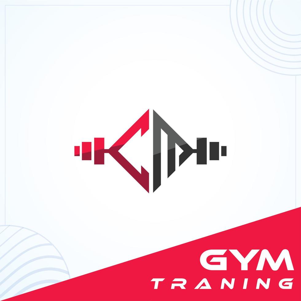 CM GYM training Dumble Letter Logo Template In Modern Creative Minimal Style Vector Design