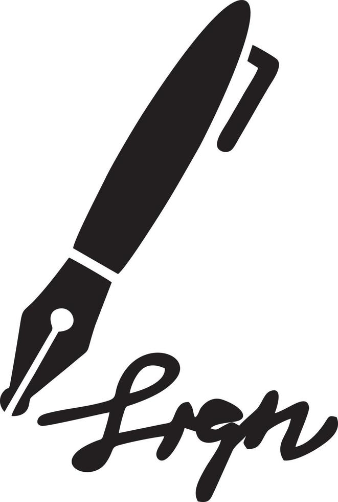 writing pen icon symbol in white background. Illustration of the sign pencil symbol vector image. EPS 10.