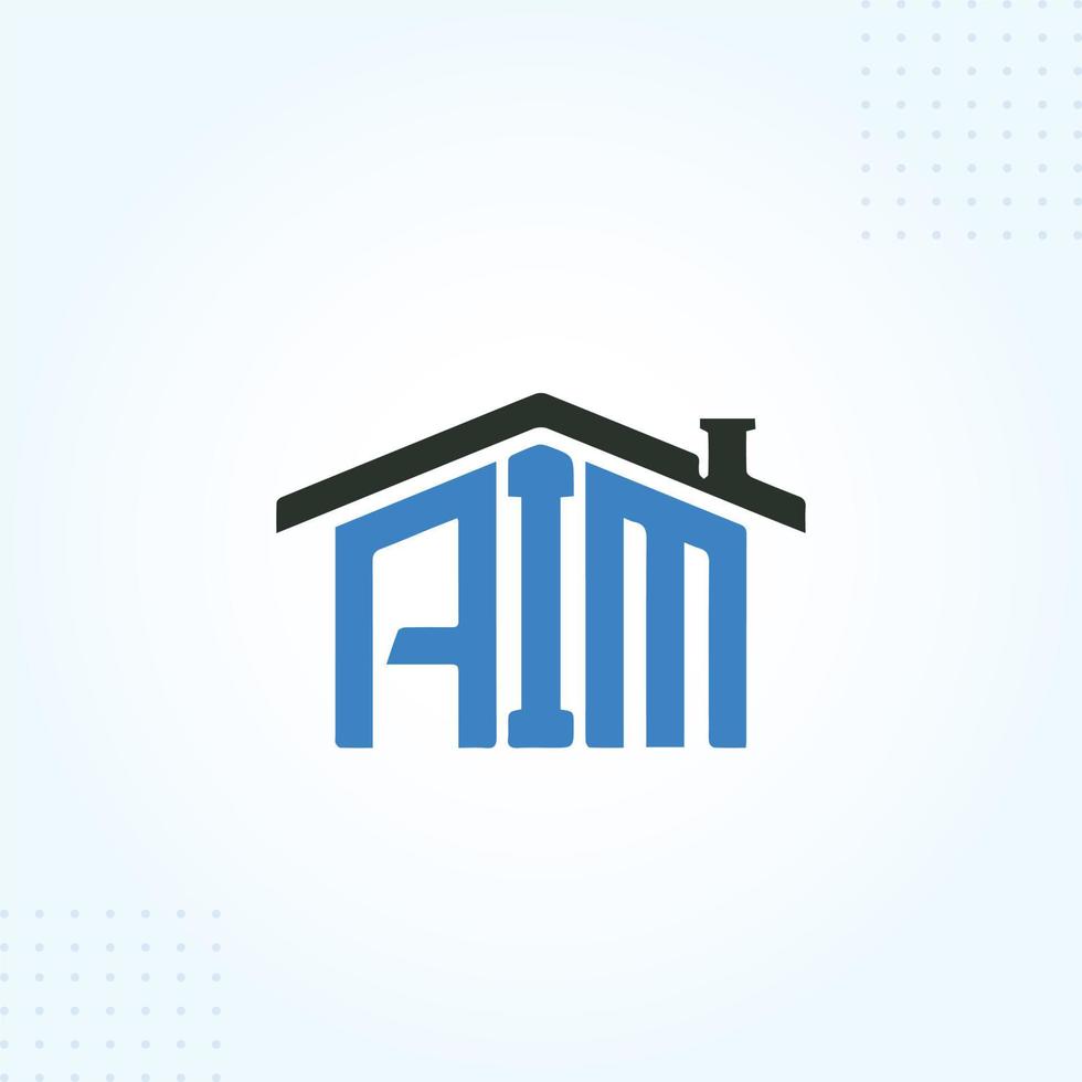 Aim realestate Logo Template In Modern Creative Minimal Style Vector Design