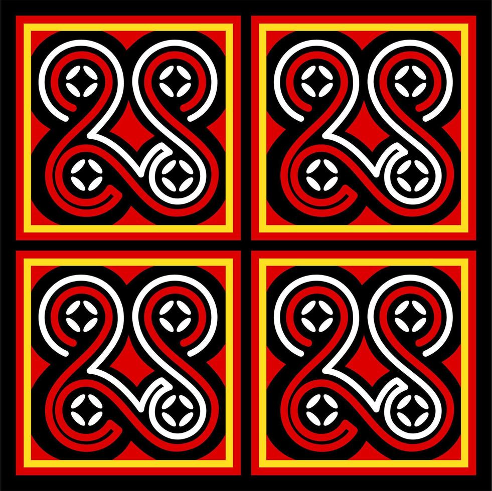 Ethnic pattern from Toraja Indonesia. Traditionally applied on wood carving at Toraja's house named Tongkonan. vector