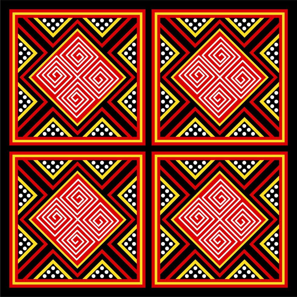 Ethnic pattern from Toraja Indonesia. Traditionally applied on wood carving at Toraja's house named Tongkonan. vector