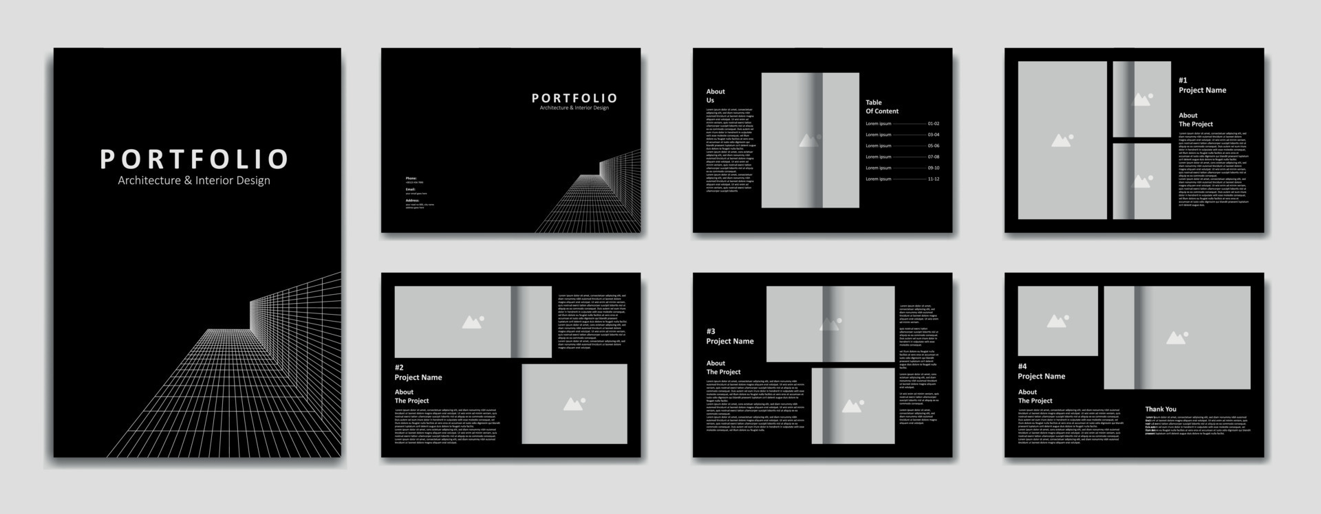 Architecture Portfolio Design Template, Architectural Portfolio Layout