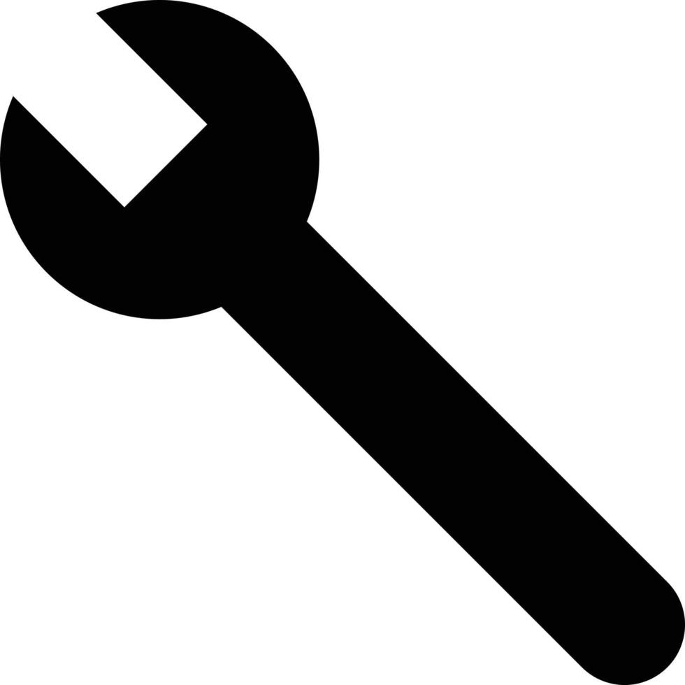 llave inglesa icono vector. reparar herramienta símbolo. eps 10 vector