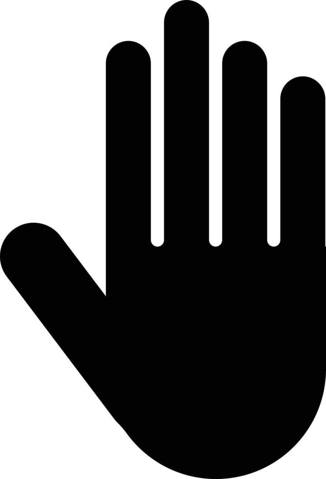 hand icon . stop hand icon isolated on white background . Vector illustration.