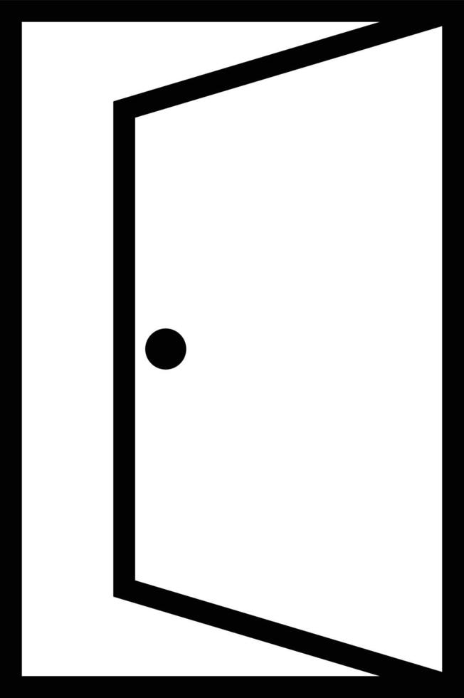Door icon vector logo design template isolated on white background