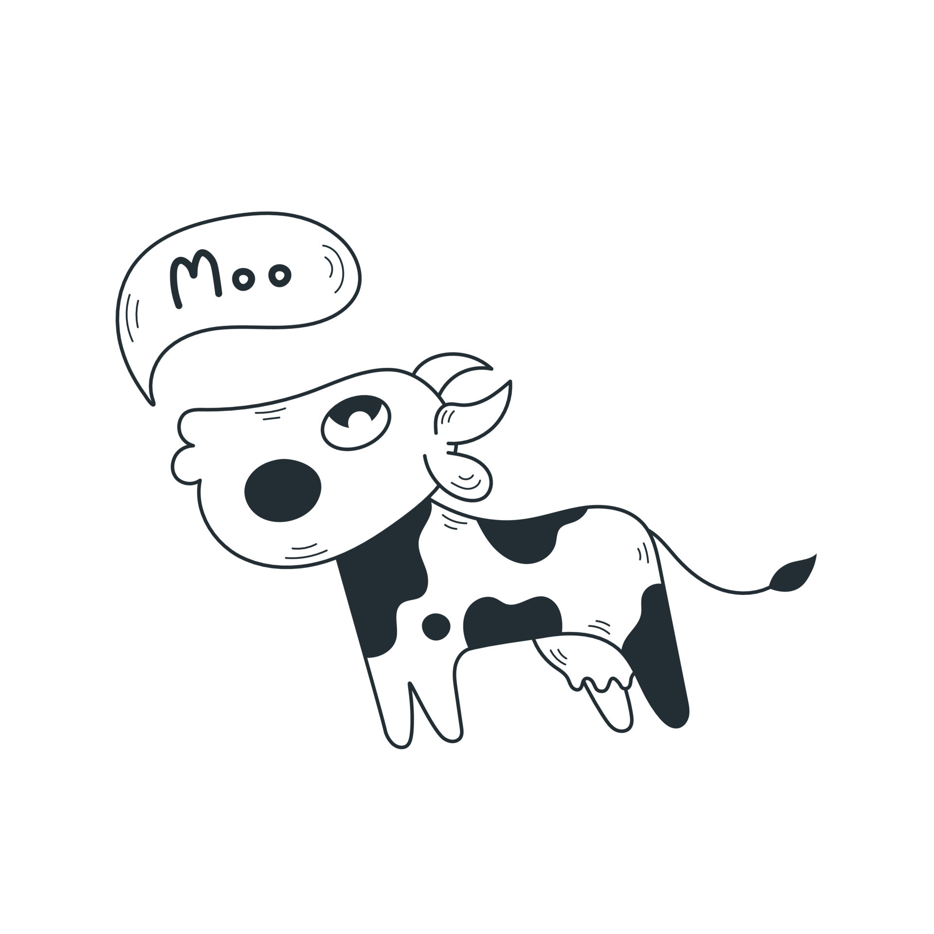 Cow says moo illustration 21891218 Vector Art at Vecteezy