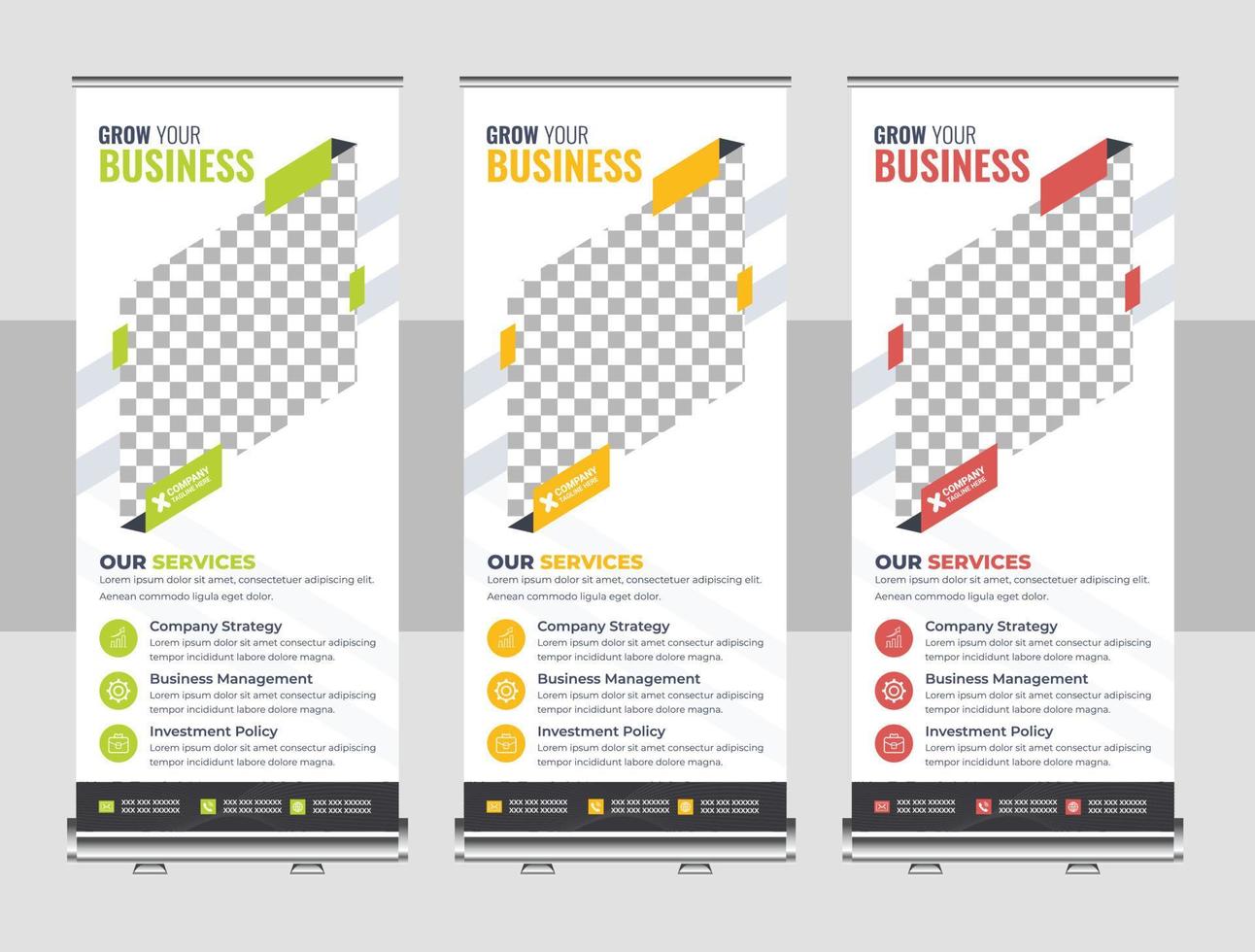 Corporate Roll Up Banner Template vector