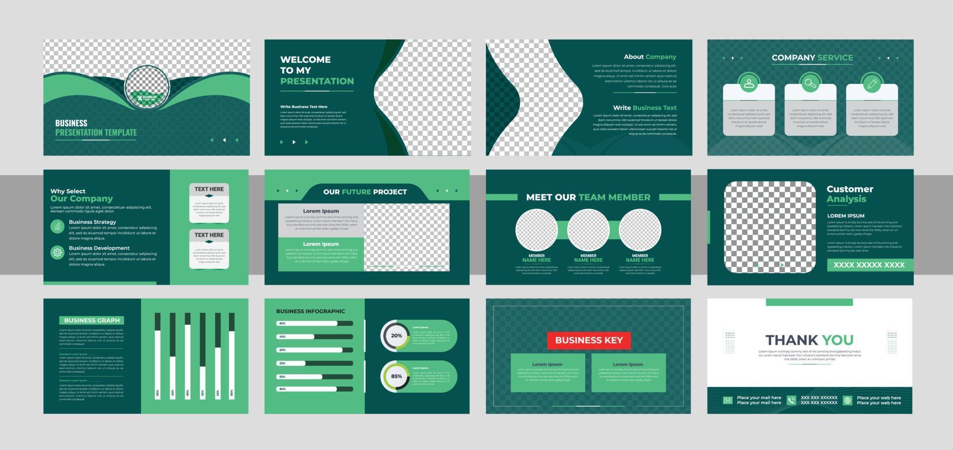 Agriculture business presentation template vector