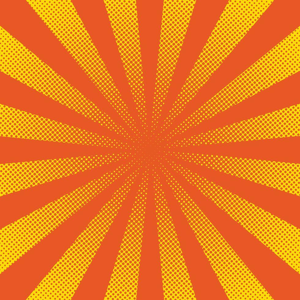 Bright sun rays with yellow dots vector