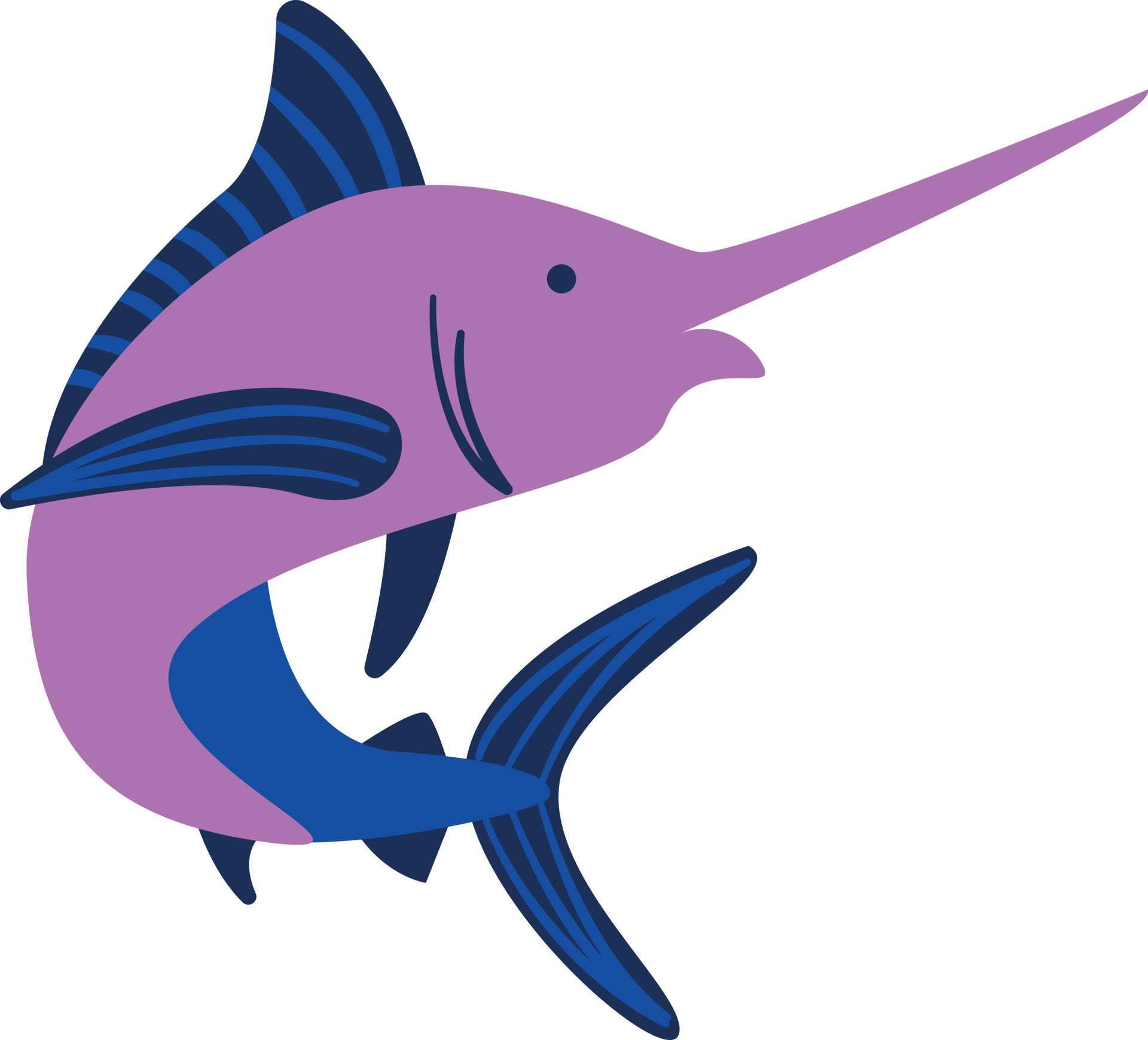 Vector a fish with a long nose and a long nose 21891277 Vector Art at