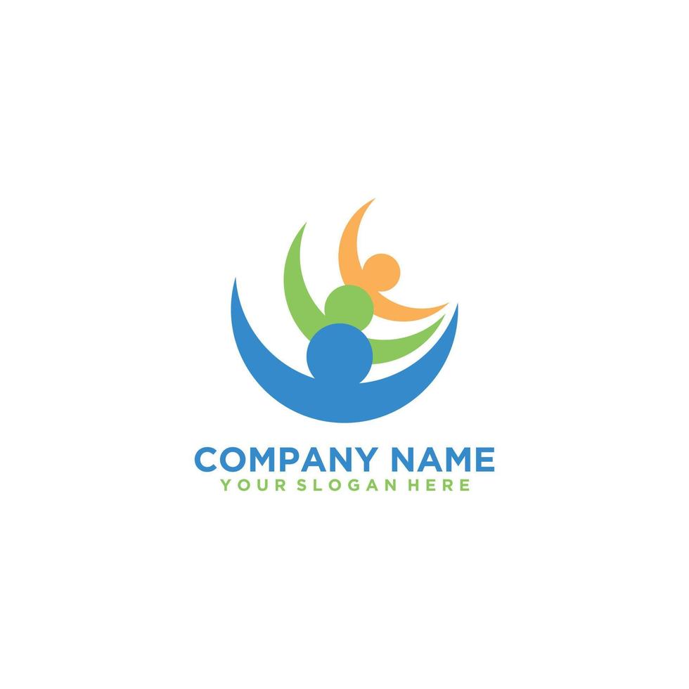 Human health logo design template vector