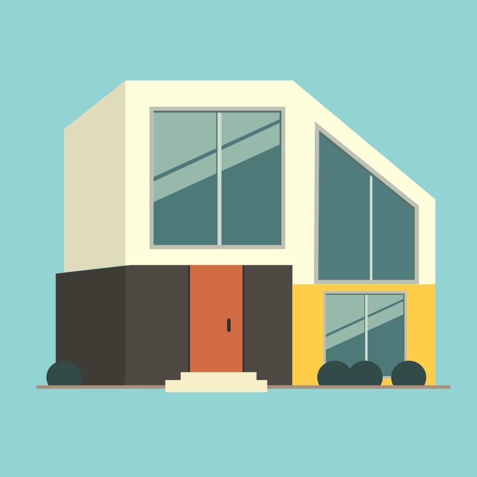 minimalista moderno casa plano ilustración vector