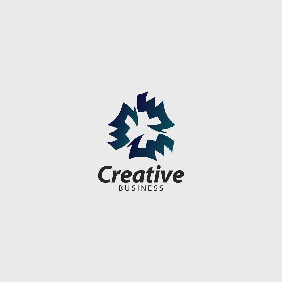 abstract geometric modern company business logo branding vector