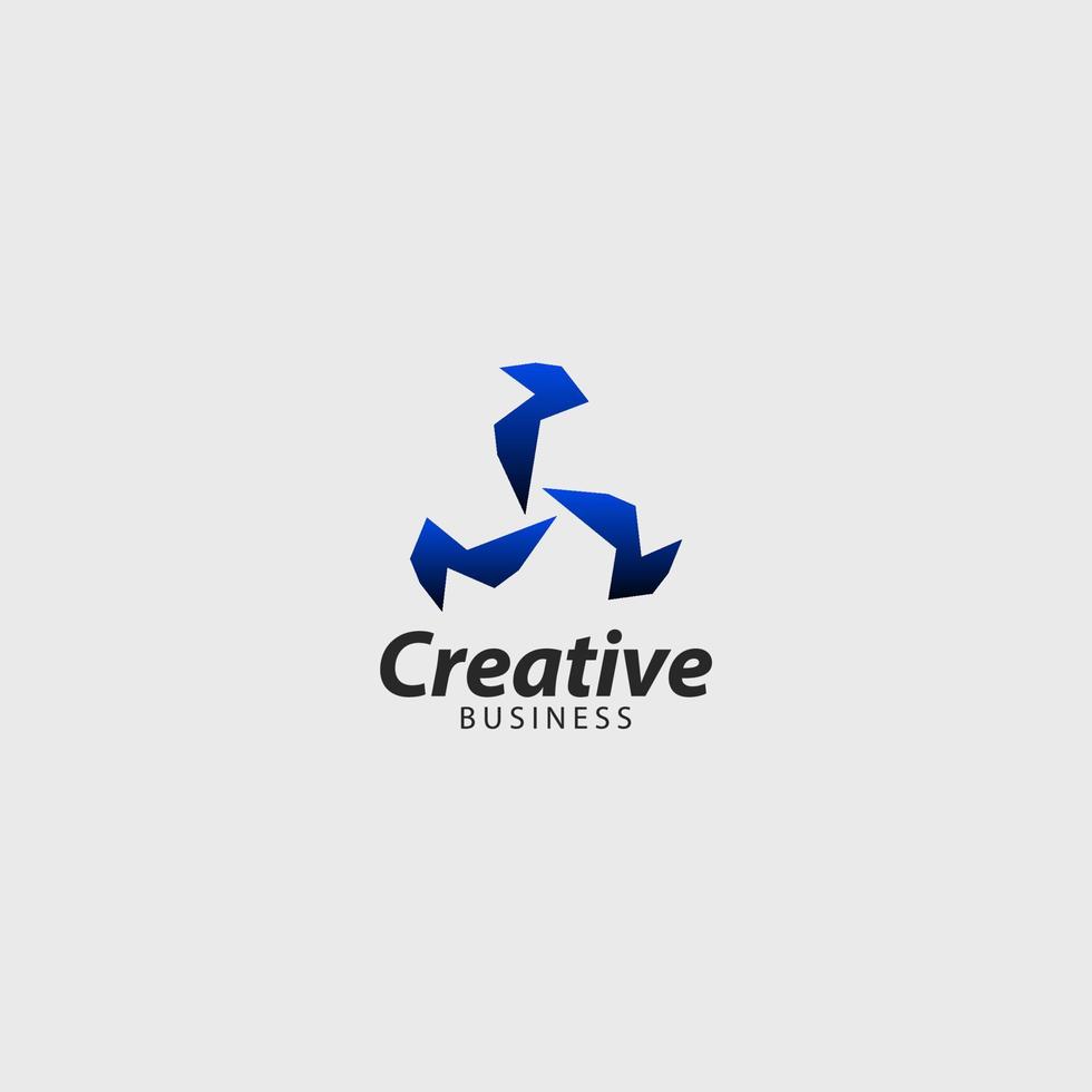 abstract geometric modern company business logo branding vector