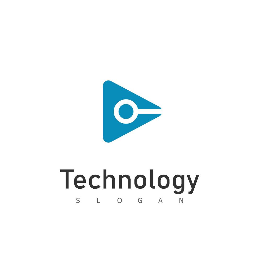 Ilustración de vector de plantilla de logotipo de tecnología