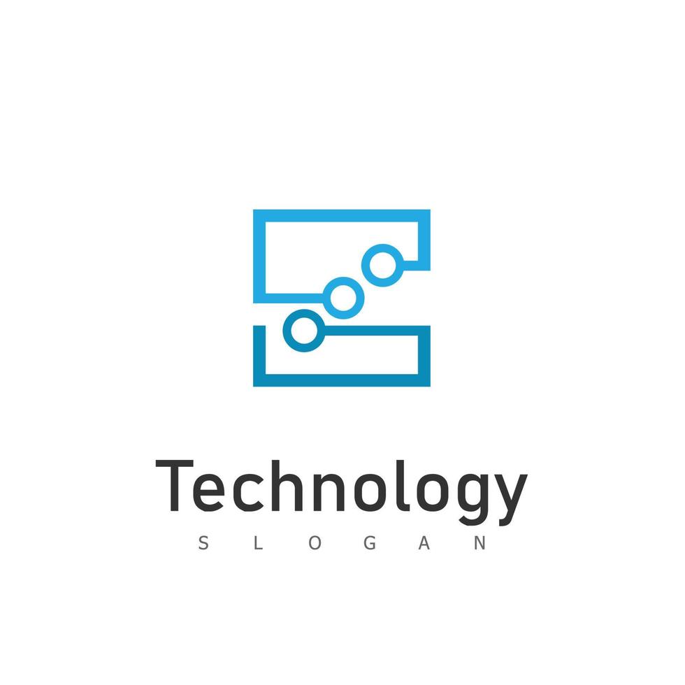 Technology logo template vector illustration