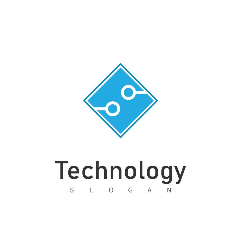 Ilustración de vector de plantilla de logotipo de tecnología