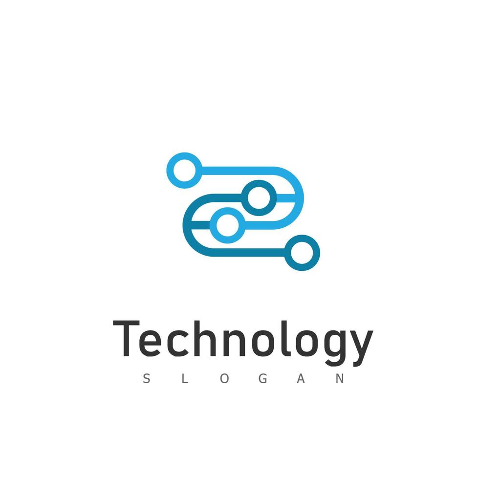 Ilustración de vector de plantilla de logotipo de tecnología