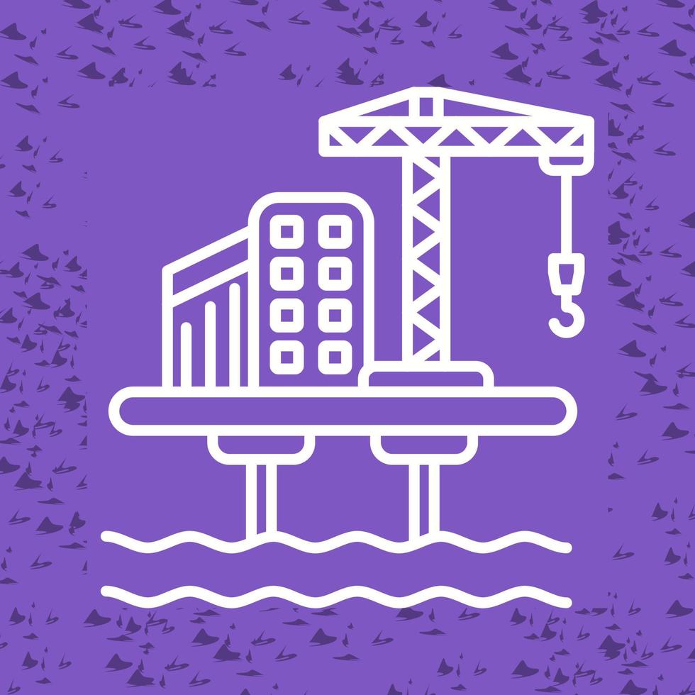 Oil Platform Vector Icon