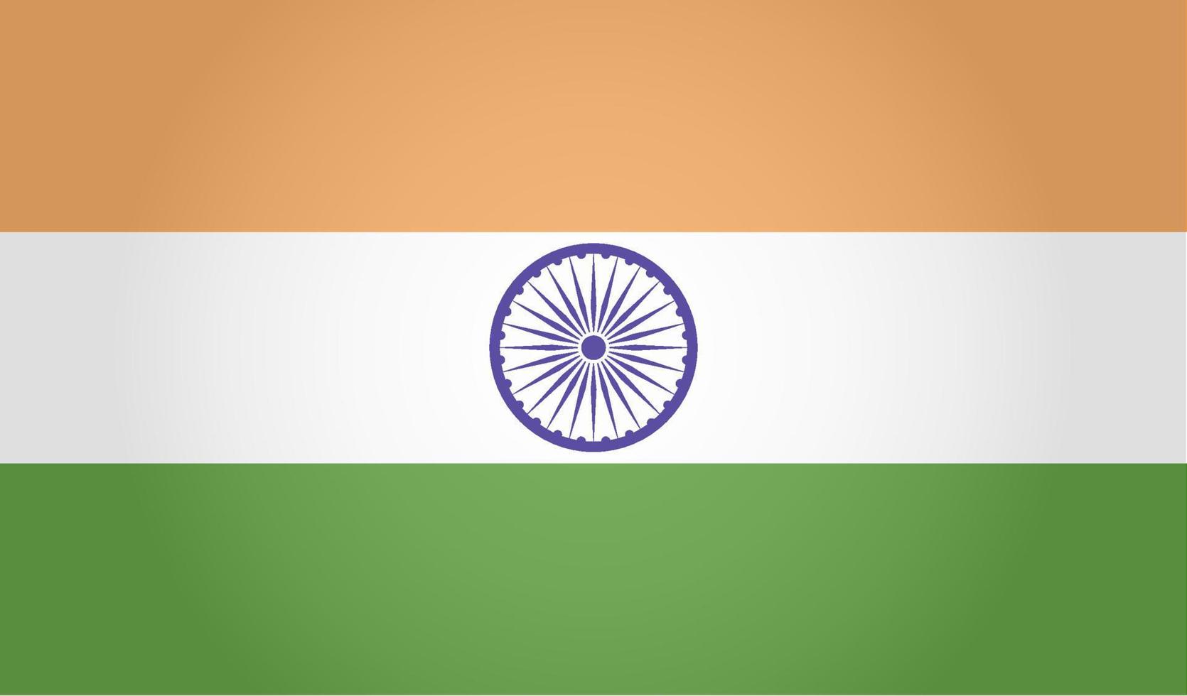 National Flag of India. White background. Vector illustration. EPS 10