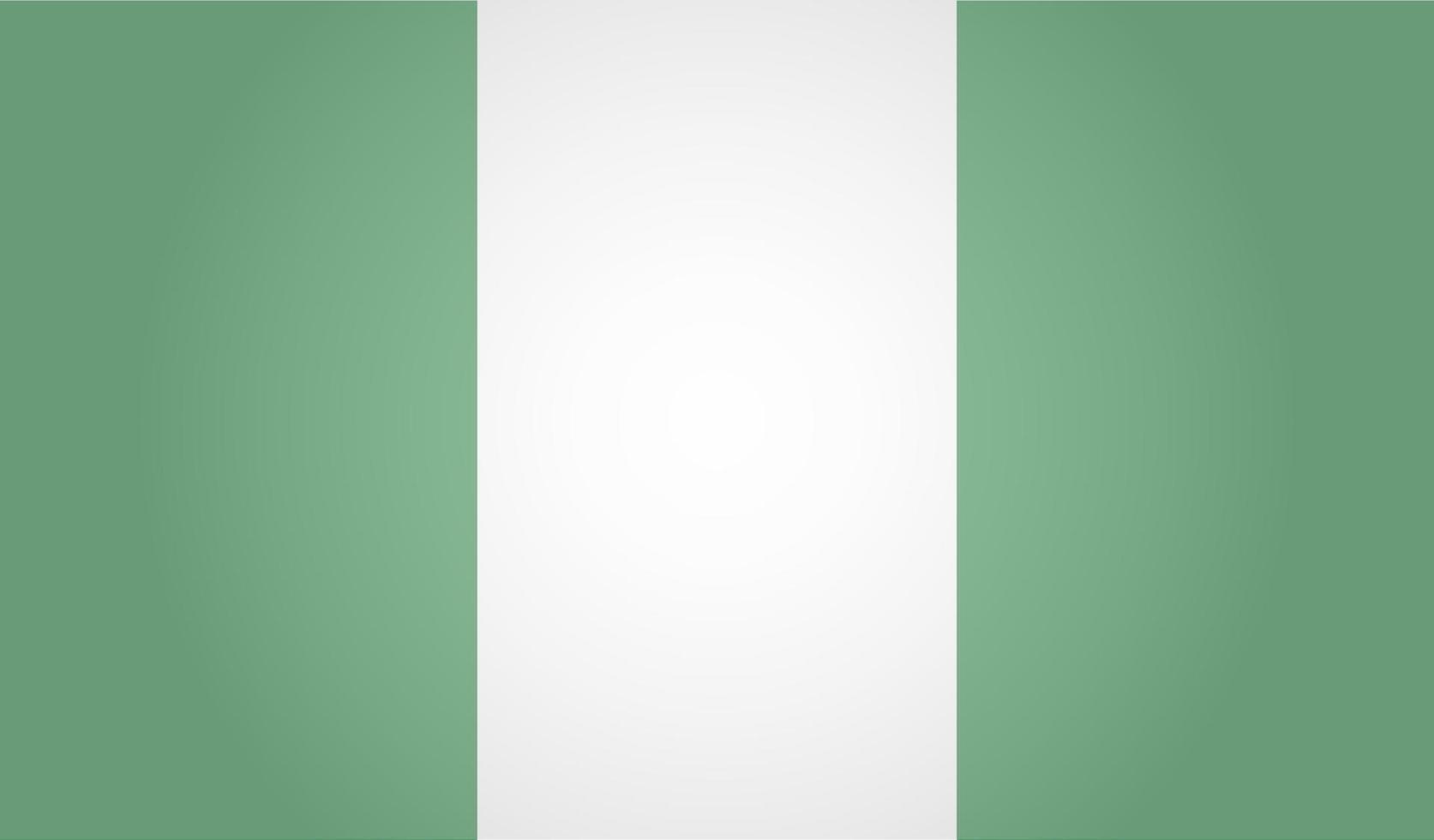 Flag of Nigeria. White background. Vector illustration. EPS 10