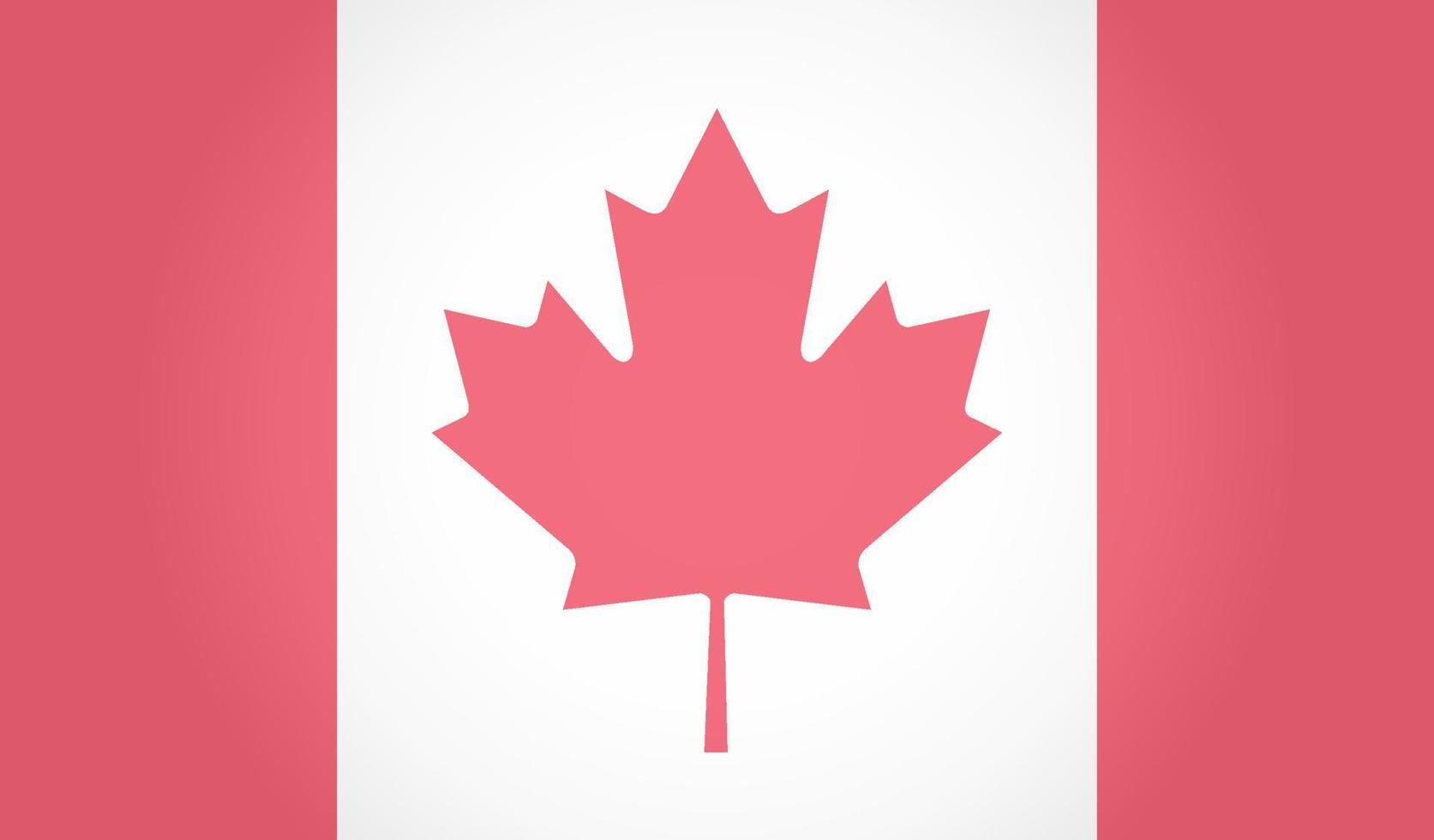 Flag of Canada. Maple Leaf. White background. Vector illustration. EPS 10