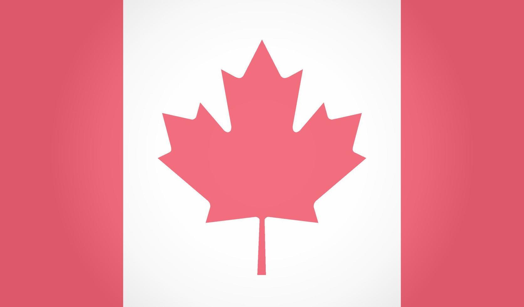 Flag of Canada. Maple Leaf. White background. Vector illustration. EPS 10