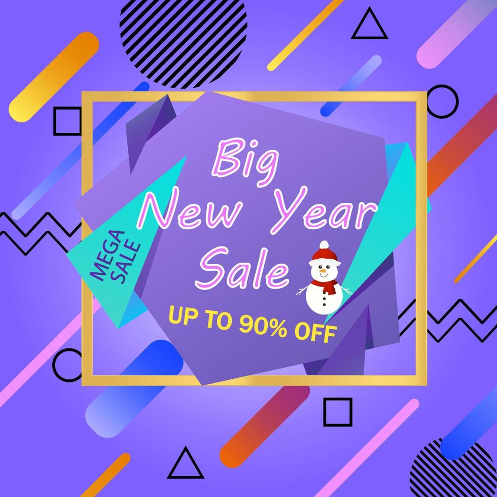 Winter sale. Merry Christmas and Happy New Year. Special offers. Vector illustration. EPS 10