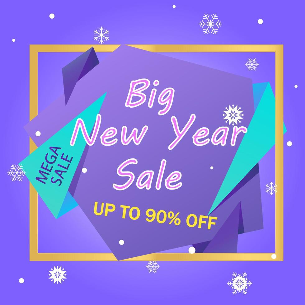 Winter sale. Merry Christmas and Happy New Year. Special offers. Vector illustration. EPS 10