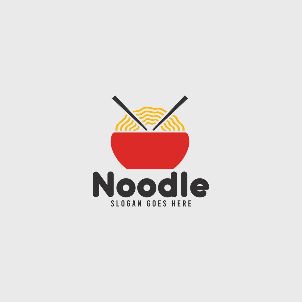 japonés ramen fideos marca logo sencillo diseño vector