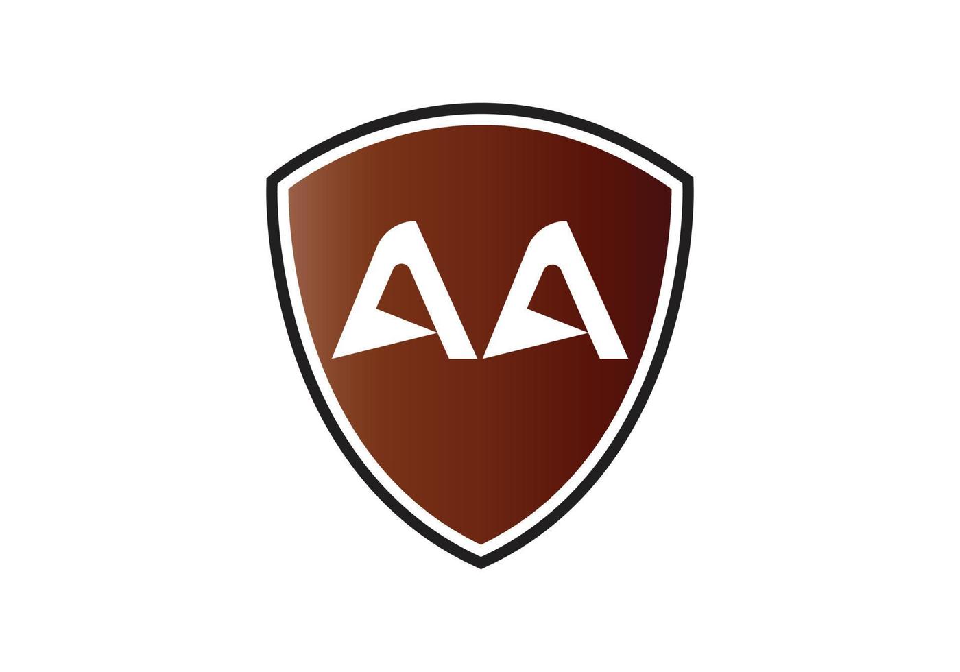 this is a text letter AA icon design vector