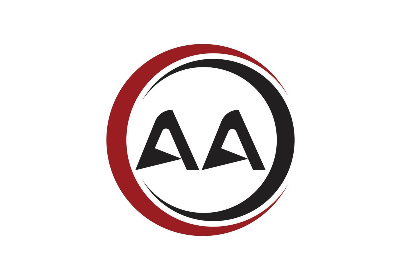 this is a text letter AA icon design vector