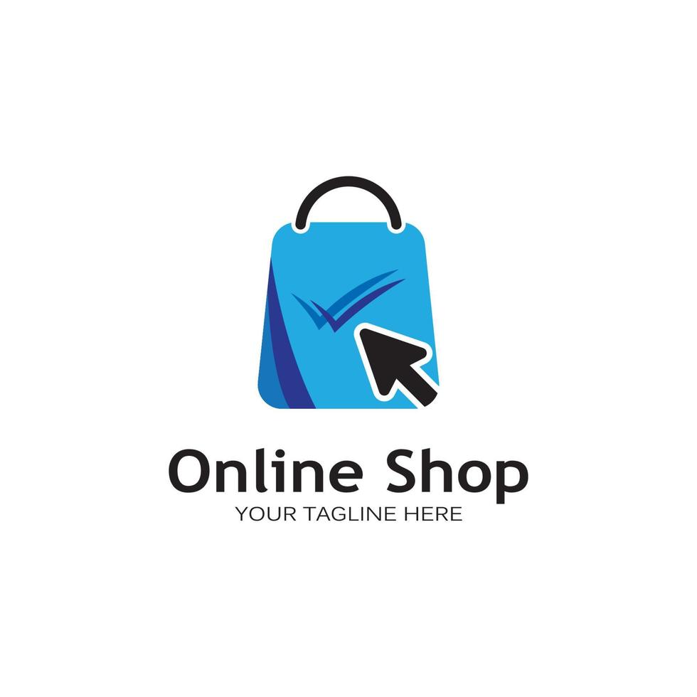shopping bag logo vector illustration template
