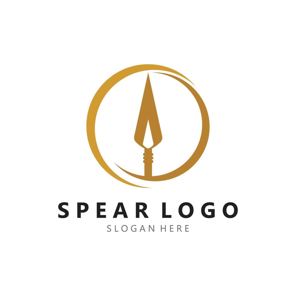 spear logo design with template vector illustration