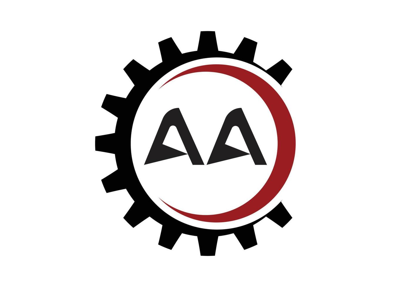 this is a text letter AA icon design vector